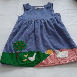 Baby Boden cord applique pinnie Sz. 12-18m.